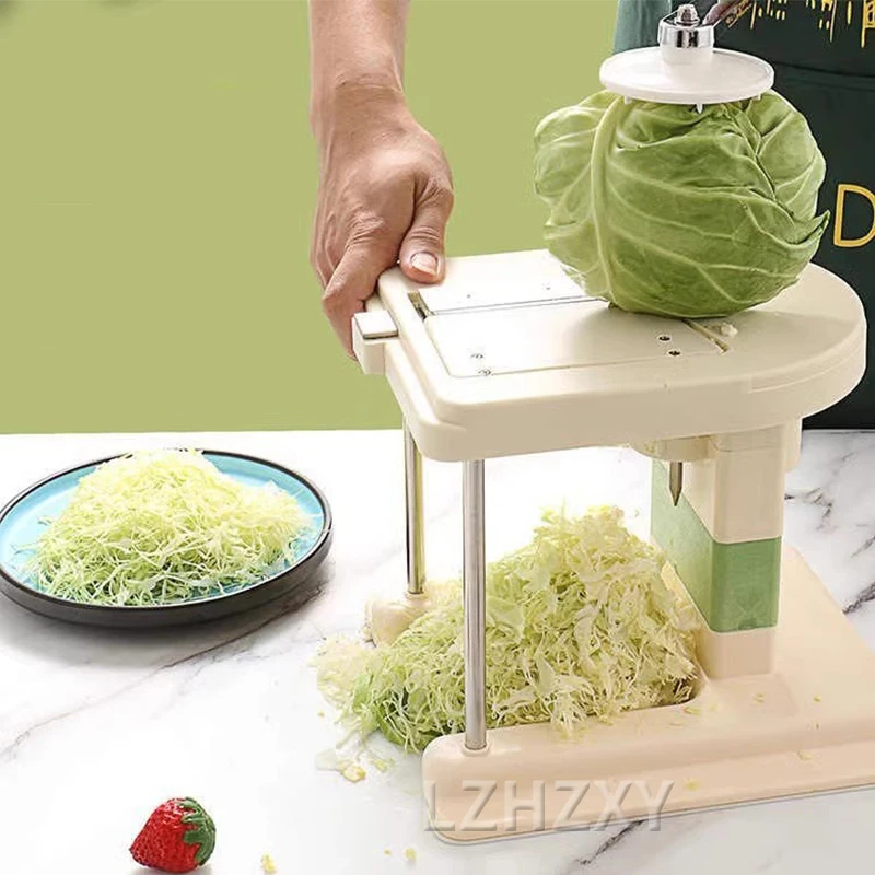 Hand Crank Grater Multifunctional Food Chopper Vegetable Shredder With Handle for Onion Cabbage Salad thumbnail 2