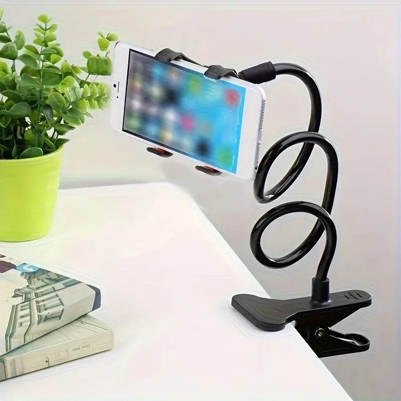 Cell Phone Holder Universal Bedside Phone Stand Lazy Bracket Flexible Long Arms Clip Mount for Smartphone in Bedroom Office Desk thumbnail 2