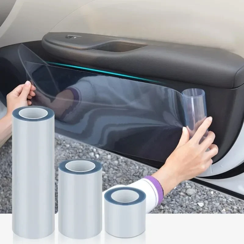 Car Bumper Paint Sticker Scratch Resistant Car Film Waterproof Car Protective Film Clear Paint Protection Film 10/15/20cm 1/2pcs thumbnail 6