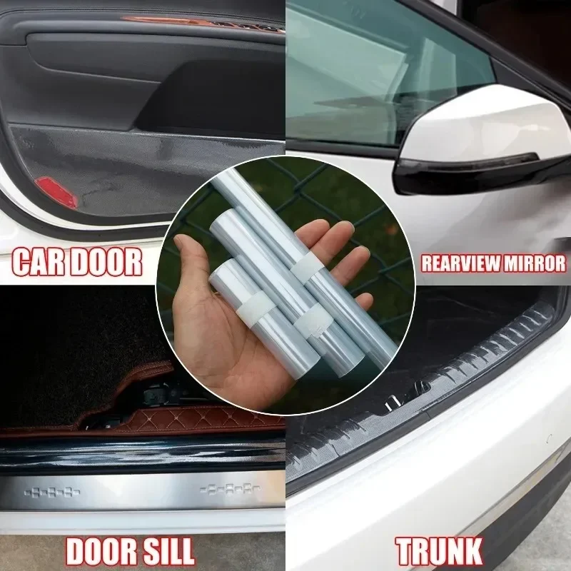 Car Bumper Paint Sticker Scratch Resistant Car Film Waterproof Car Protective Film Clear Paint Protection Film 10/15/20cm 1/2pcs thumbnail 2