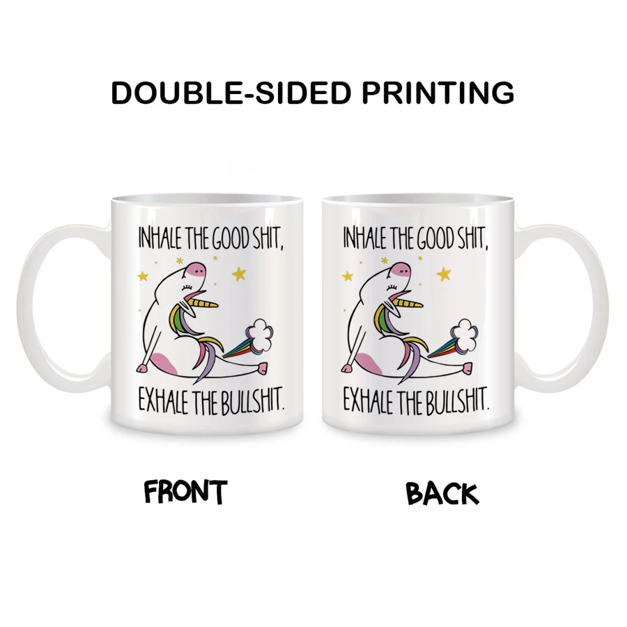 Unicorn Women's Gift Cup, Inspire Good Things, Dispel Negative Energy, Yoga Birthday Gift, Teacup thumbnail 4