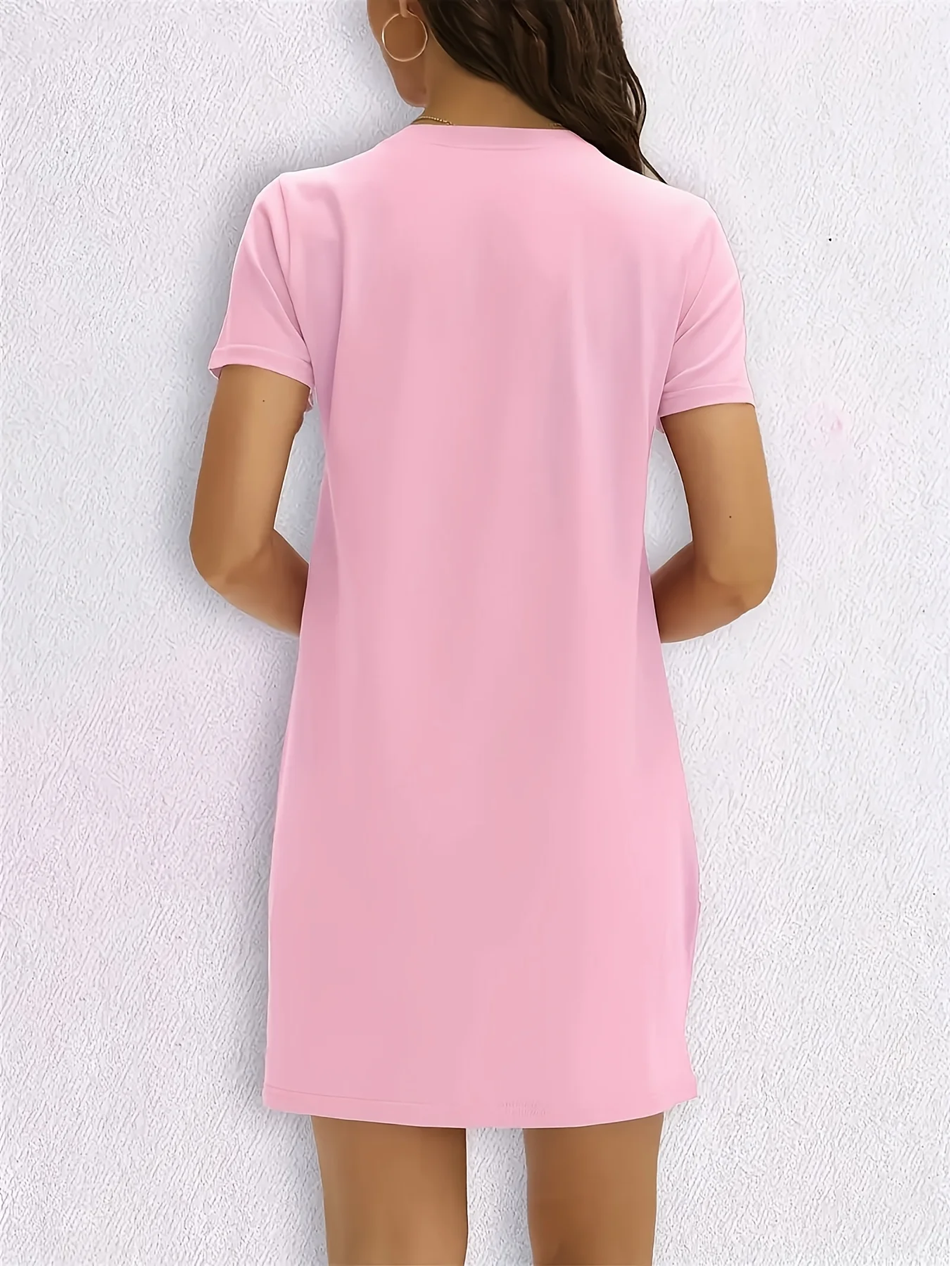 Women's Casual Letter Geometric Print Ladies Dress Women's Short Sleeved Dresses  Summer Y2k Ladies Clothes Female Clothing Tops thumbnail 6
