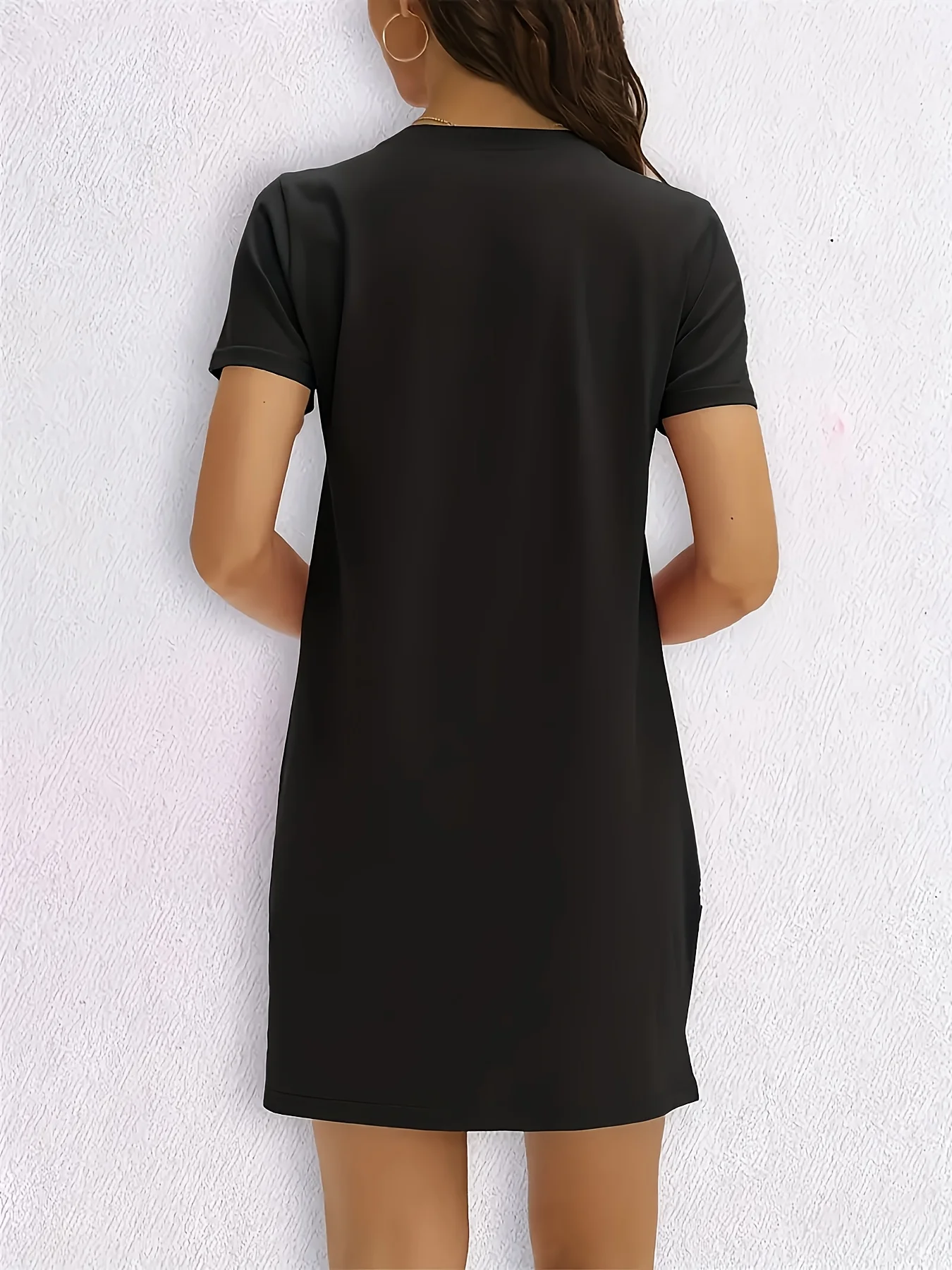 Women's Casual Letter Geometric Print Ladies Dress Women's Short Sleeved Dresses  Summer Y2k Ladies Clothes Female Clothing Tops thumbnail 5