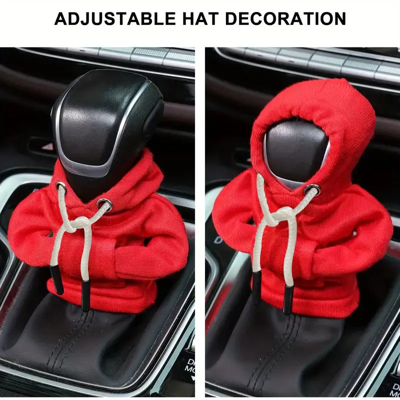Gear Shift Hoodie Cover Shift Cover Gear Handle Decoration Fits Manual Automatic Universal Car Shift Lever Interior Decor thumbnail 3