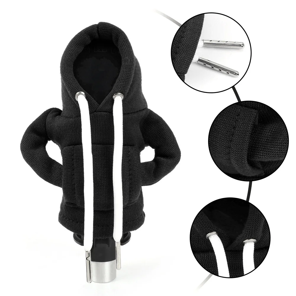 Gear Shift Hoodie Cover Shift Cover Gear Handle Decoration Fits Manual Automatic Universal Car Shift Lever Interior Decor thumbnail 4