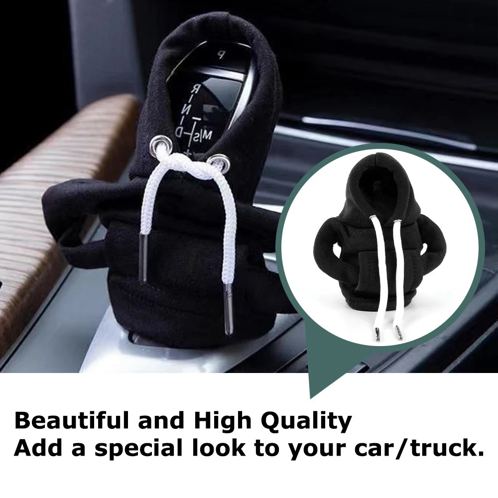 Gear Shift Hoodie Cover Shift Cover Gear Handle Decoration Fits Manual Automatic Universal Car Shift Lever Interior Decor thumbnail 2