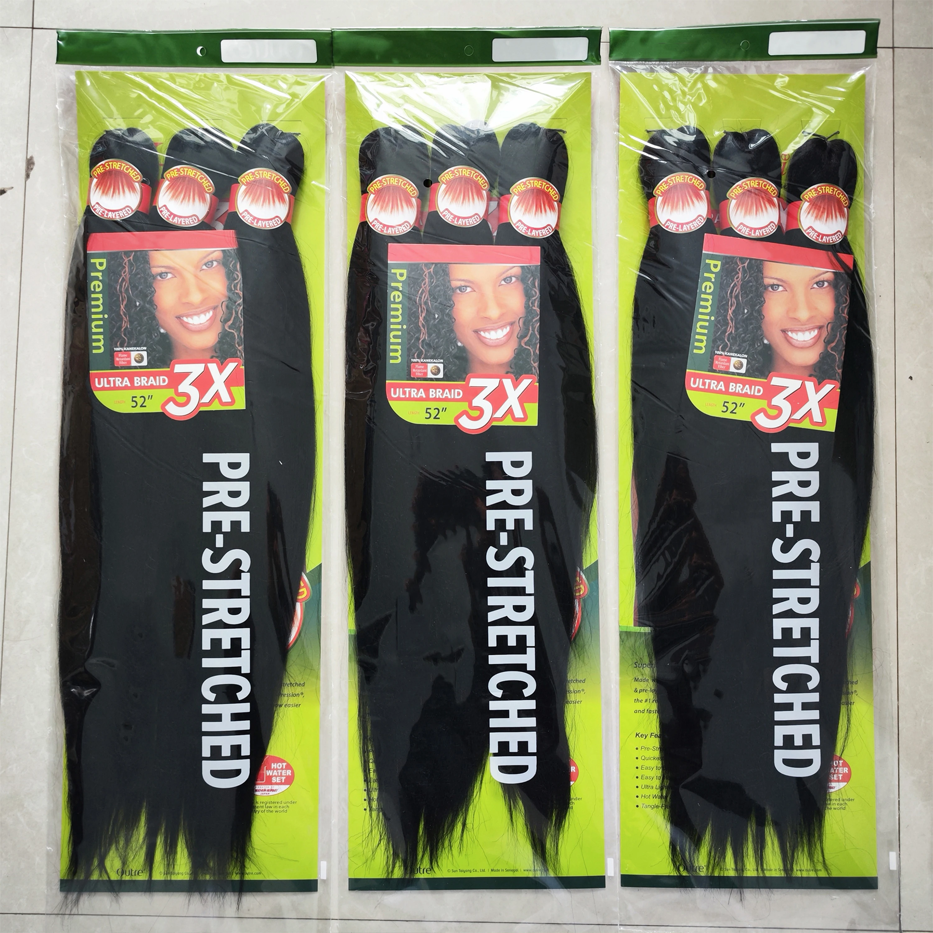 26 inch Fine Pack Prestretched Easy Synthetic Braiding Hair Extensions Kanekalon Jumbo Box Crochet Hair VEYDA Braiding Hair