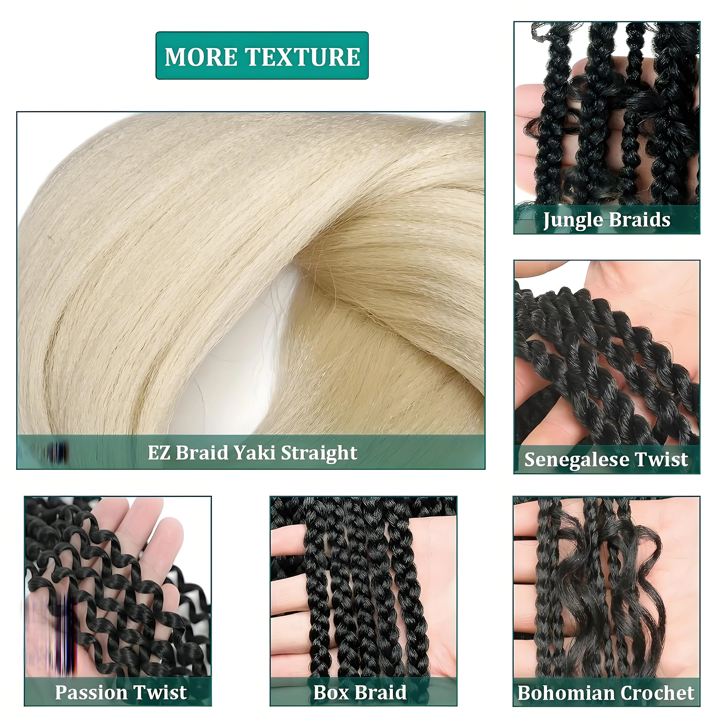 26 inch Fine Pack Prestretched Easy Synthetic Braiding Hair Extensions Kanekalon Jumbo Box Crochet Hair VEYDA Braiding Hair thumbnail 4