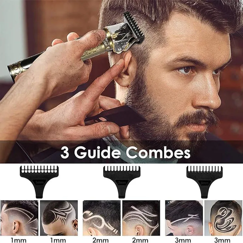 Carving T9 Vintage Professional Electric Hair Cutting Machine USB Rechargeable Portable Shaver Trimmer For Beard Care Best Gift thumbnail 5