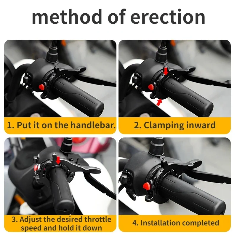 Cruise Control For Motorcycle Throttle Motorcycle Cruise Throttle Clip Hand Grip Lock Clamp Motorcycle Accelerator Assist Grips thumbnail 6