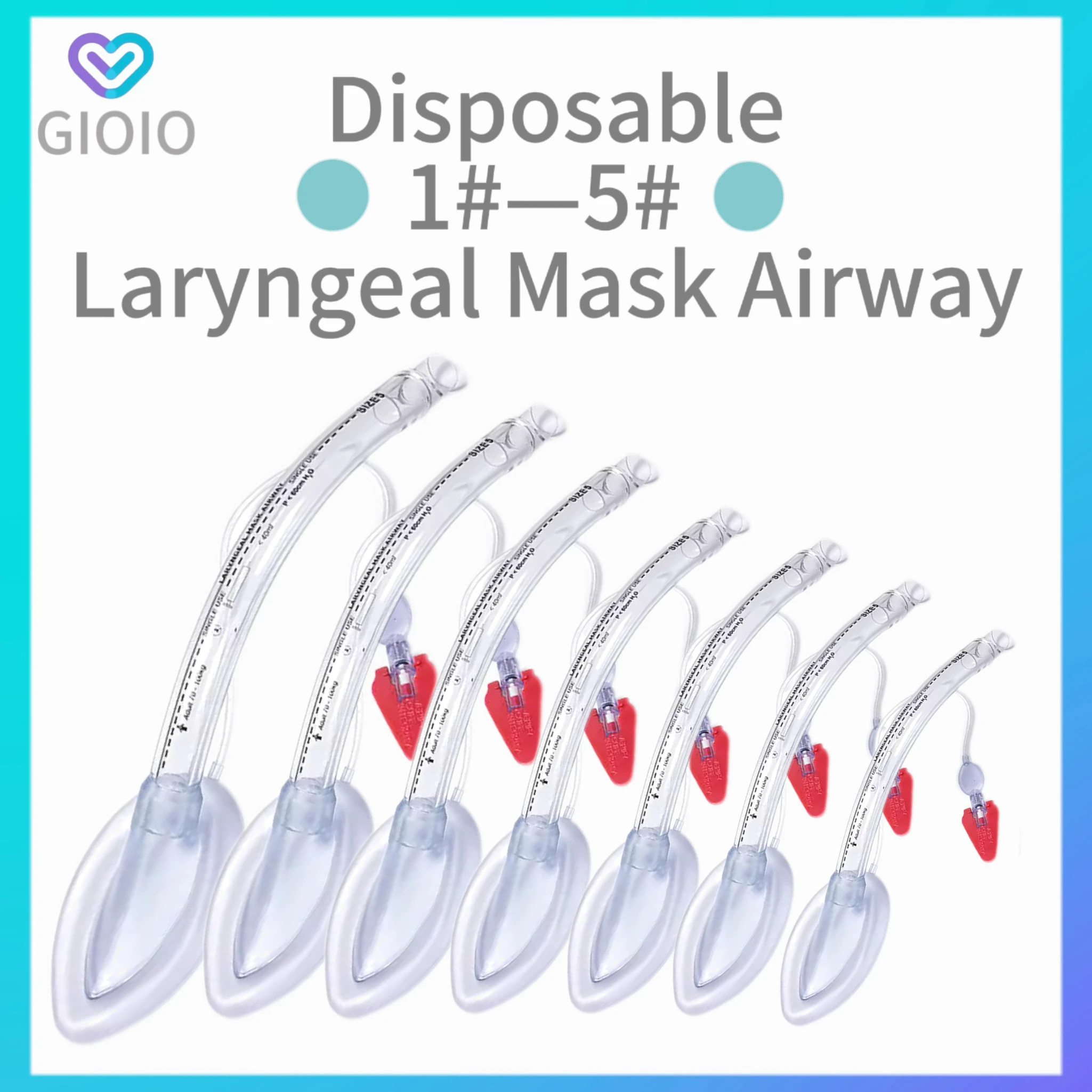 PVC Laryngeal Mask Airway Disposable Oral Medical Airway Breathing Anesthesia Mask Intubating Sterile Laryngeal LMA for Human