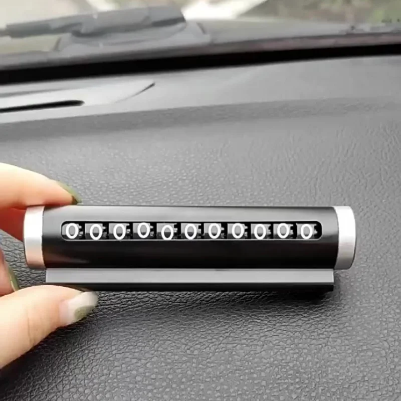 Aluminium Alloy Material Car Temporary Parking Number Plate Roller Adjustable Move Car Parking Plate Auto Parking Accessories thumbnail 5