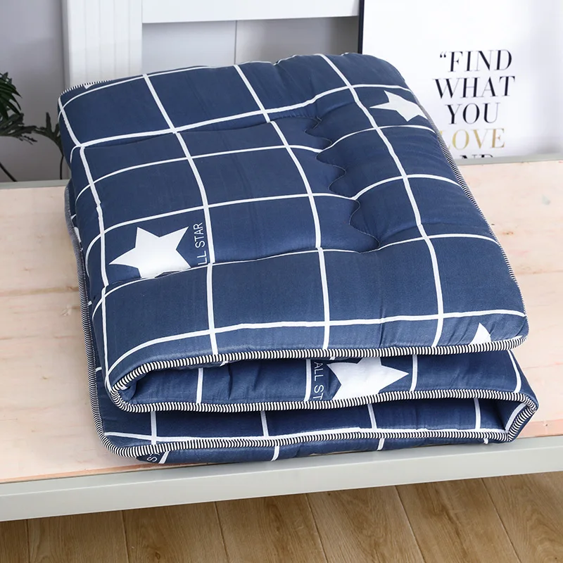 Dormitory 3-6cm Thickened Foldable Mattress Topper  Breathable Soft Mattress Pad Cover for Student Rental Apartments Single Bed thumbnail 3