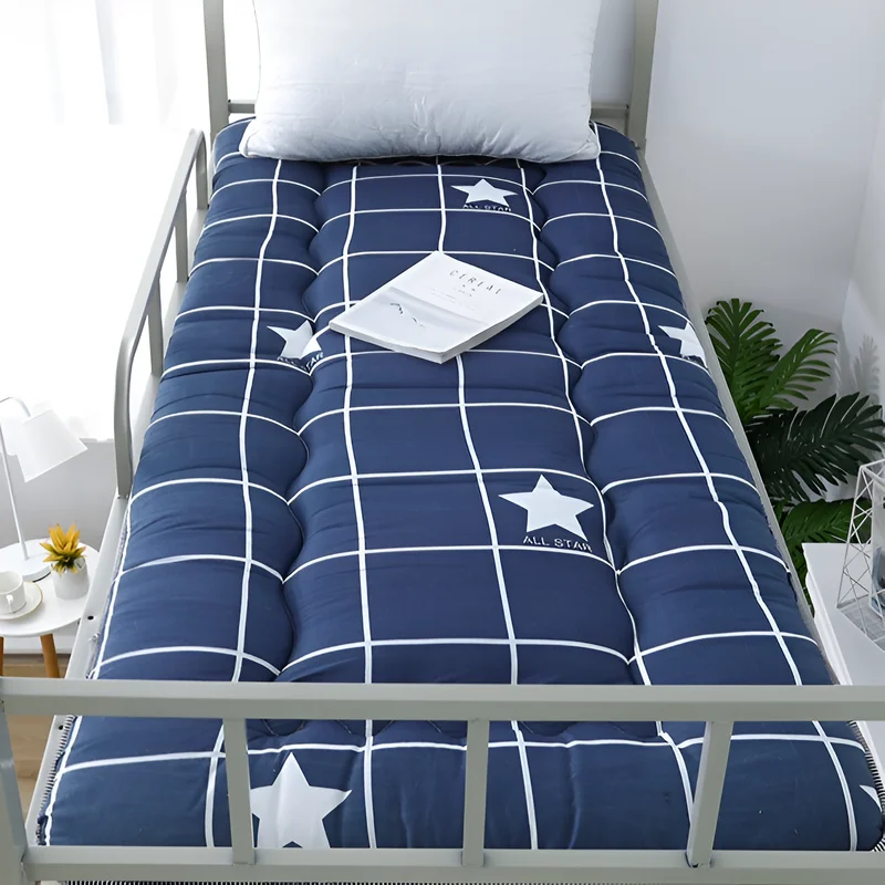 Dormitory 3-6cm Thickened Foldable Mattress Topper  Breathable Soft Mattress Pad Cover for Student Rental Apartments Single Bed thumbnail 2