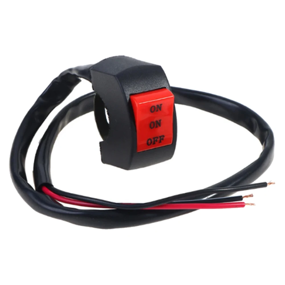 2pcs Universal Motorcycle Handlebar Flameout Switch ON OFF Power Button for Moto Motor ATV Bike DC12V/10A Black thumbnail 4