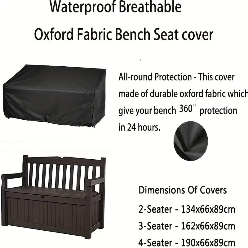 210D Outdoor Sofa Cover, A Full-season Patio Furniture Protection Cover Suitable for Gardens, Balconies, or Outdoor Spaces thumbnail 5