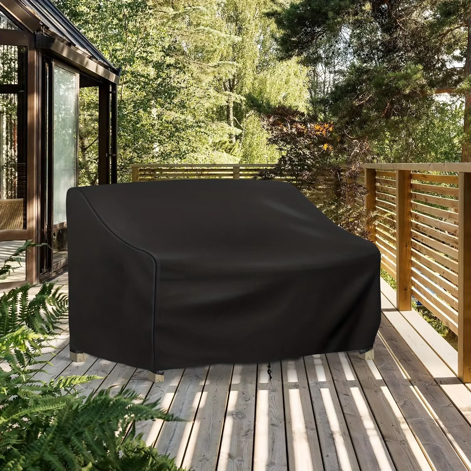 210D Outdoor Sofa Cover, A Full-season Patio Furniture Protection Cover Suitable for Gardens, Balconies, or Outdoor Spaces