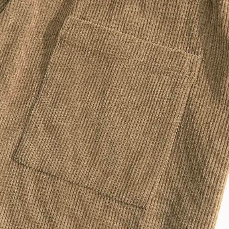 Fall Men's Casual Loose Drawstring Pants - Fashion High-End Hip-Hop Style Premium Corduroy - Trendy Cuffed Pants thumbnail 6