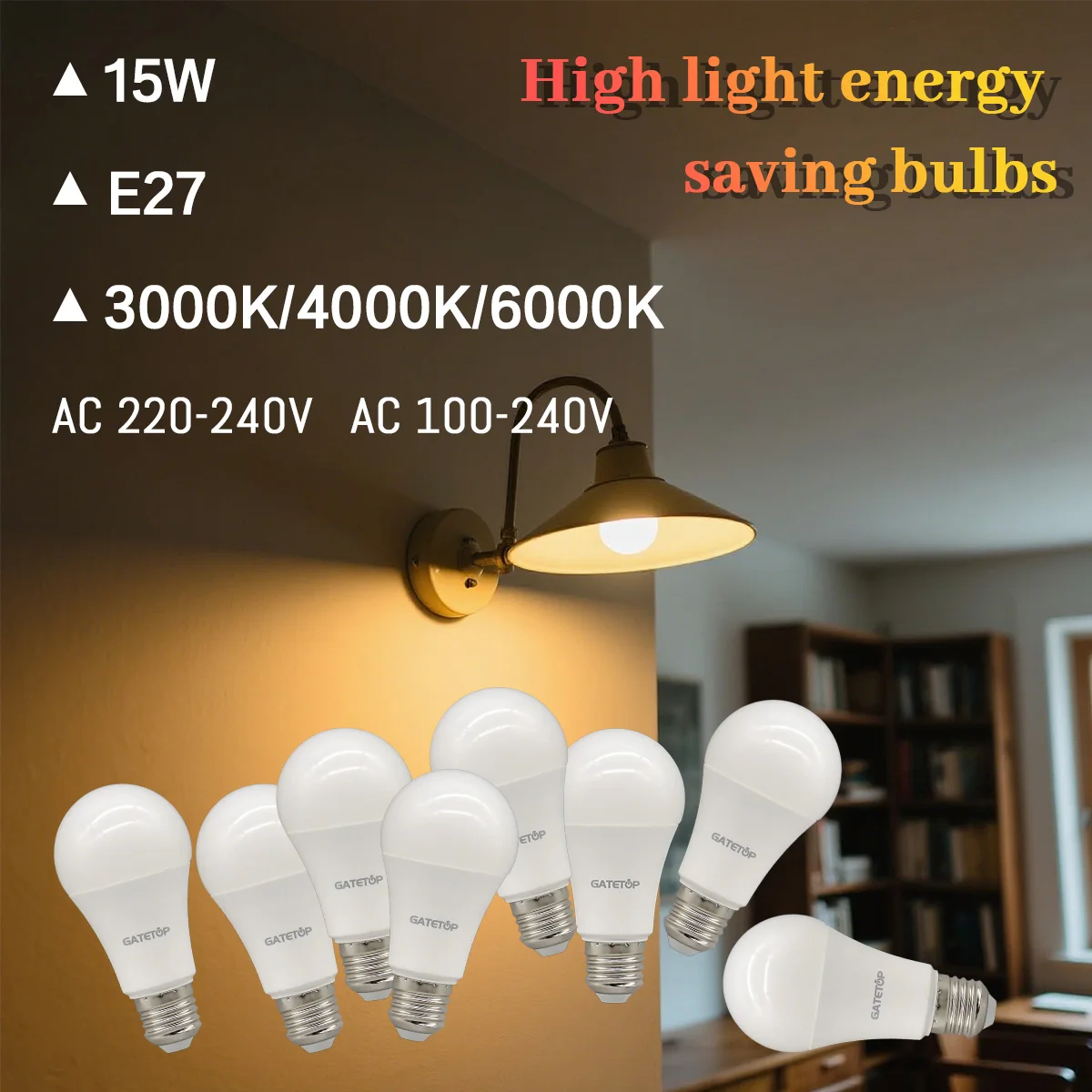 1-10PACK 15W LED Bulb 120V 220V 3000K 4000K 6000K Daylight Lamps CRI80 No flicker lighting for home Bulb bedroom