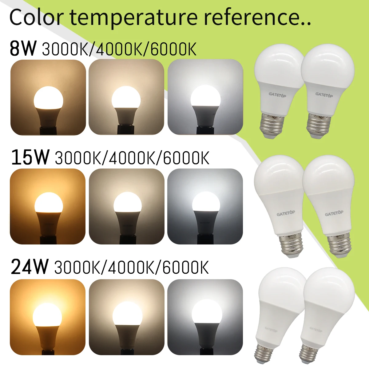 1-10PACK 15W LED Bulb 120V 220V 3000K 4000K 6000K Daylight Lamps CRI80 No flicker lighting for home Bulb bedroom thumbnail 4