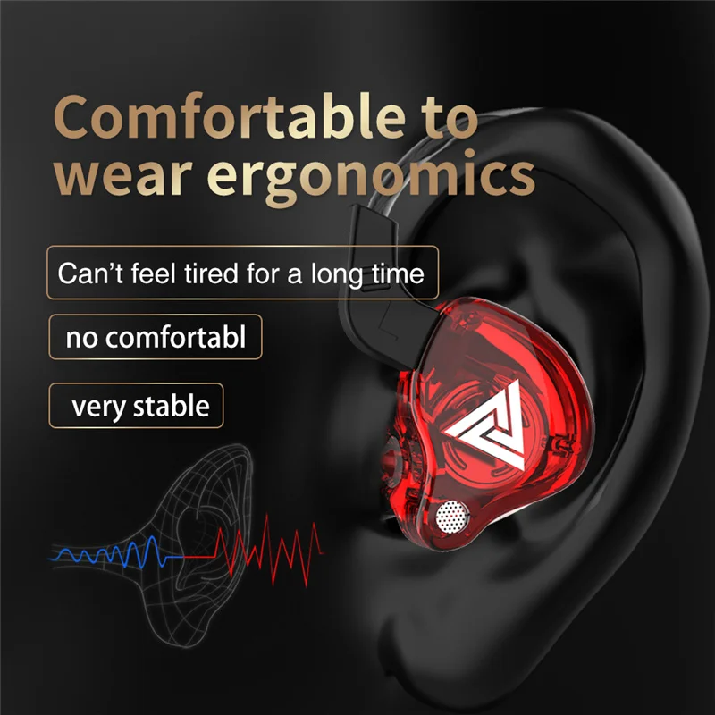 Original QKZ AK6 Copper Driver HiFi Wired Earphone 3.5MM Race Sport Headphone Bass Stereo Headset Music Earbuds In Ear With Mic thumbnail 2