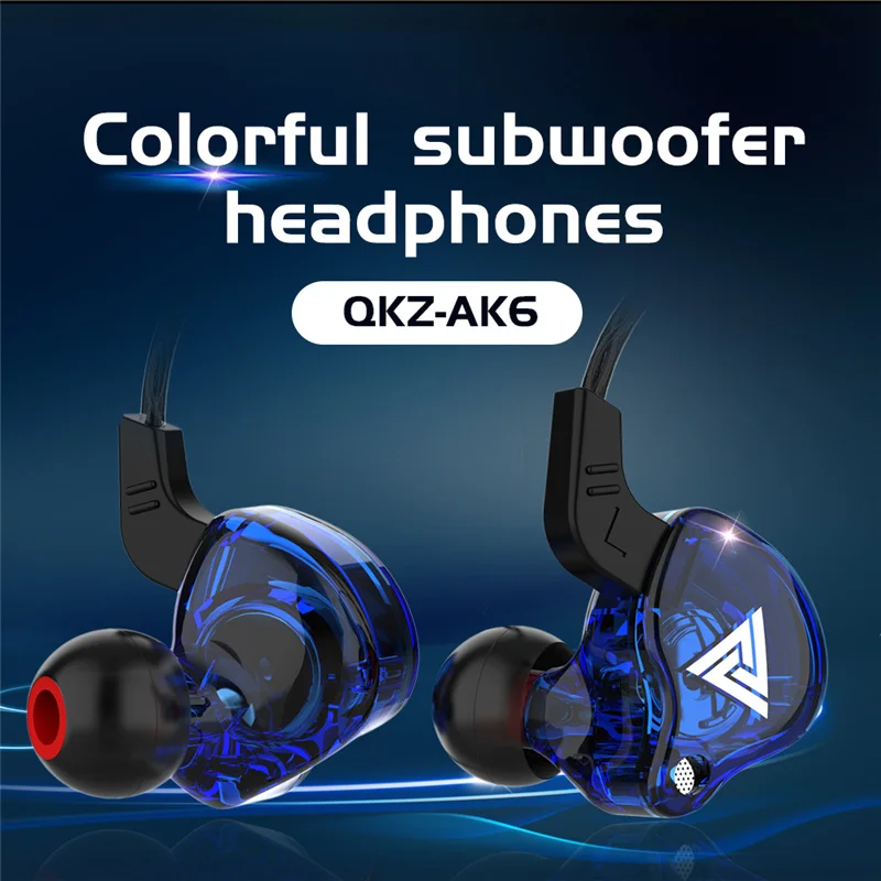Original QKZ AK6 Copper Driver HiFi Wired Earphone 3.5MM Race Sport Headphone Bass Stereo Headset Music Earbuds In Ear With Mic thumbnail 4