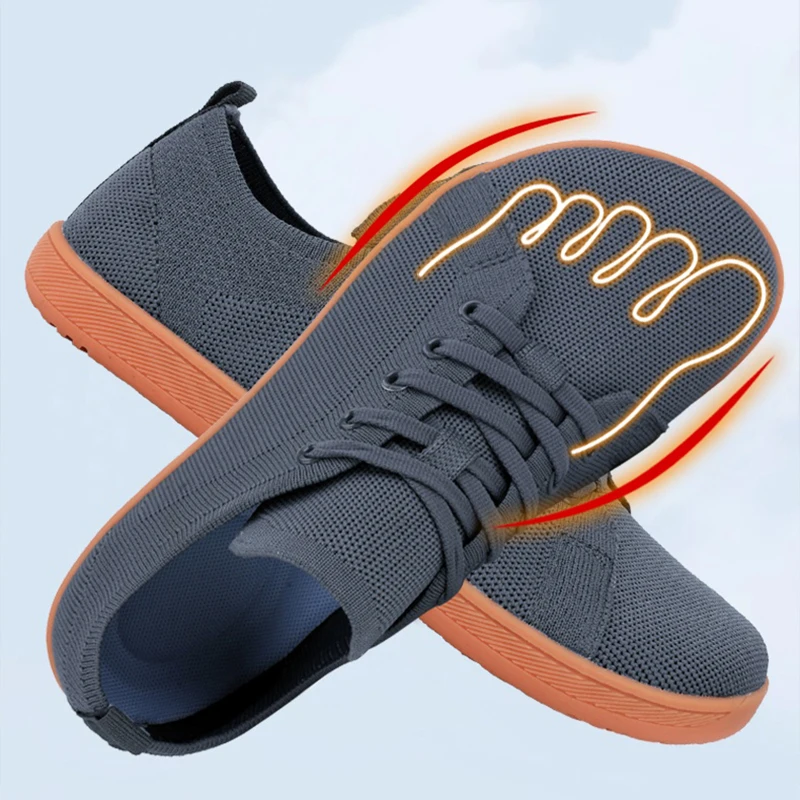 Wide Toe Barefoot Shoes Mens Womens Minimalist Walking Sneakers Shoes | Zero Drop Sole | Breathable Mesh thumbnail 2