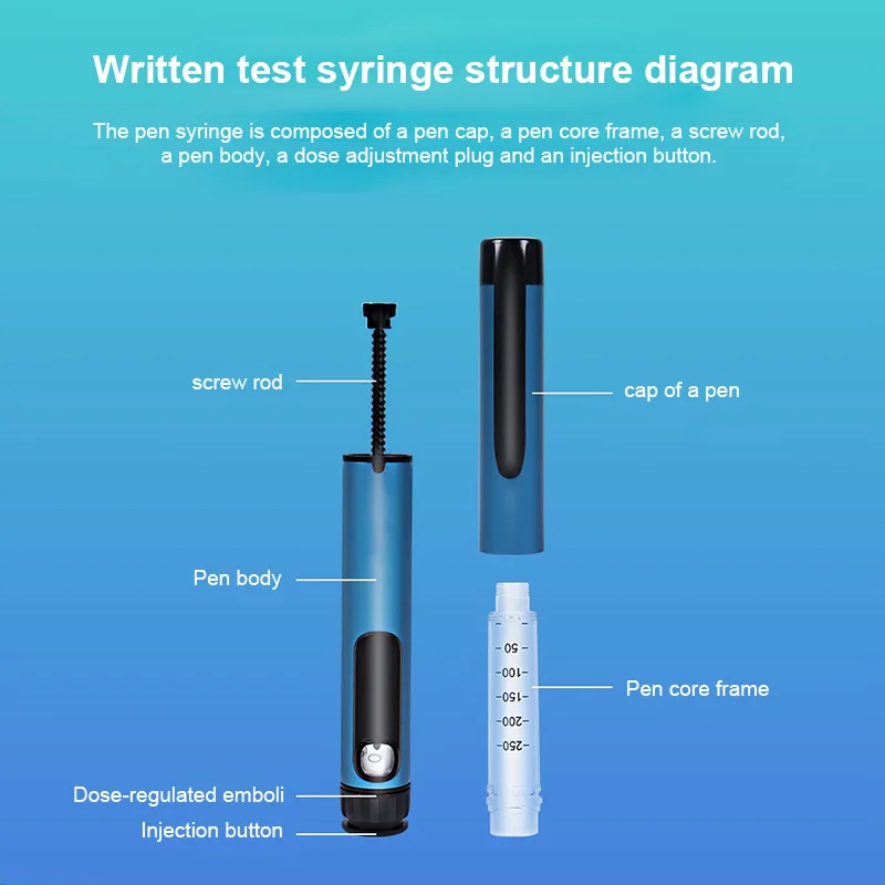 Auto Disposable Insulin Injector Pen Reusable for Weight Loss Peptide Injection Made of Durable Metal and Plastic thumbnail 5
