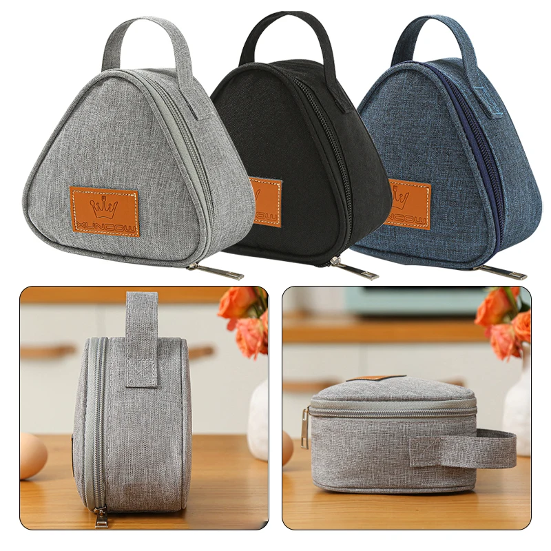 New Triangular Insulation Bag Mini Aluminum Foil Student Rice Ball Bag Cute Portable Lunch Box Outdoor Lunch Bag thumbnail 2