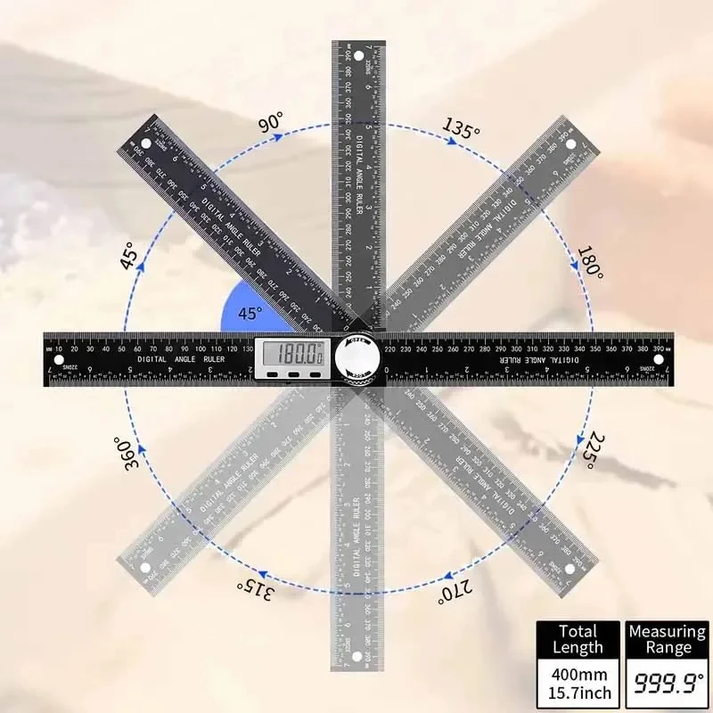 1 PC 2 in 1 Digital Angle Detector Scale Suitable for Woodworking Measurement Tools High Accuracy Mutifunction Tools thumbnail 2