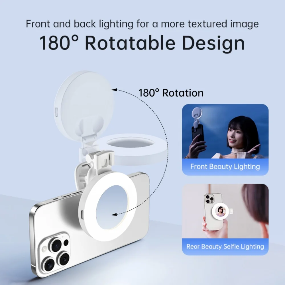 Pocket LED Selfie Light for IPhone Samsung IPad Mobile Phone Laptop Clip Ring Flash Fill Video Photo Ringlight Photography Lamp thumbnail 4