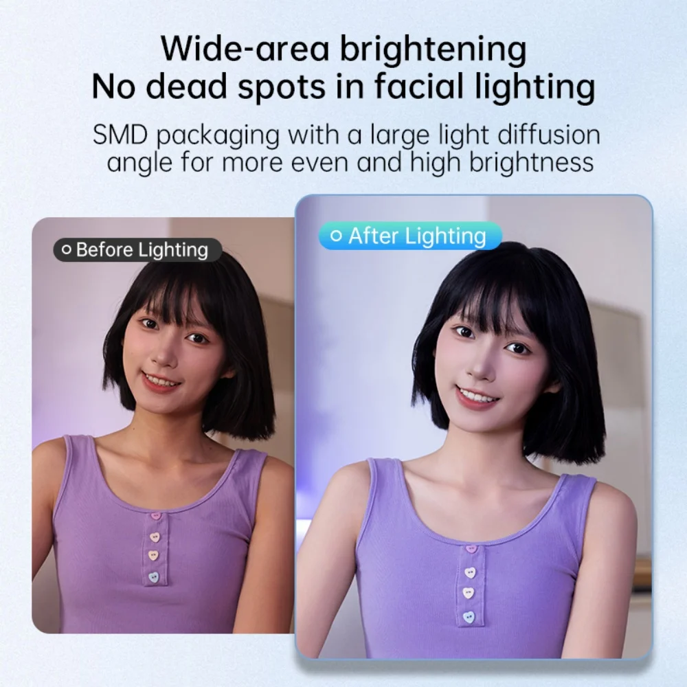 Pocket LED Selfie Light for IPhone Samsung IPad Mobile Phone Laptop Clip Ring Flash Fill Video Photo Ringlight Photography Lamp thumbnail 6