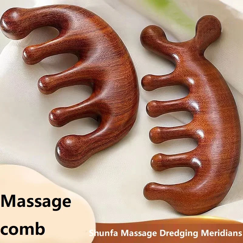 New Massage Wood Massager Comb Scalp Head Oil Massager Scalp Hair Comb Tools AMS01