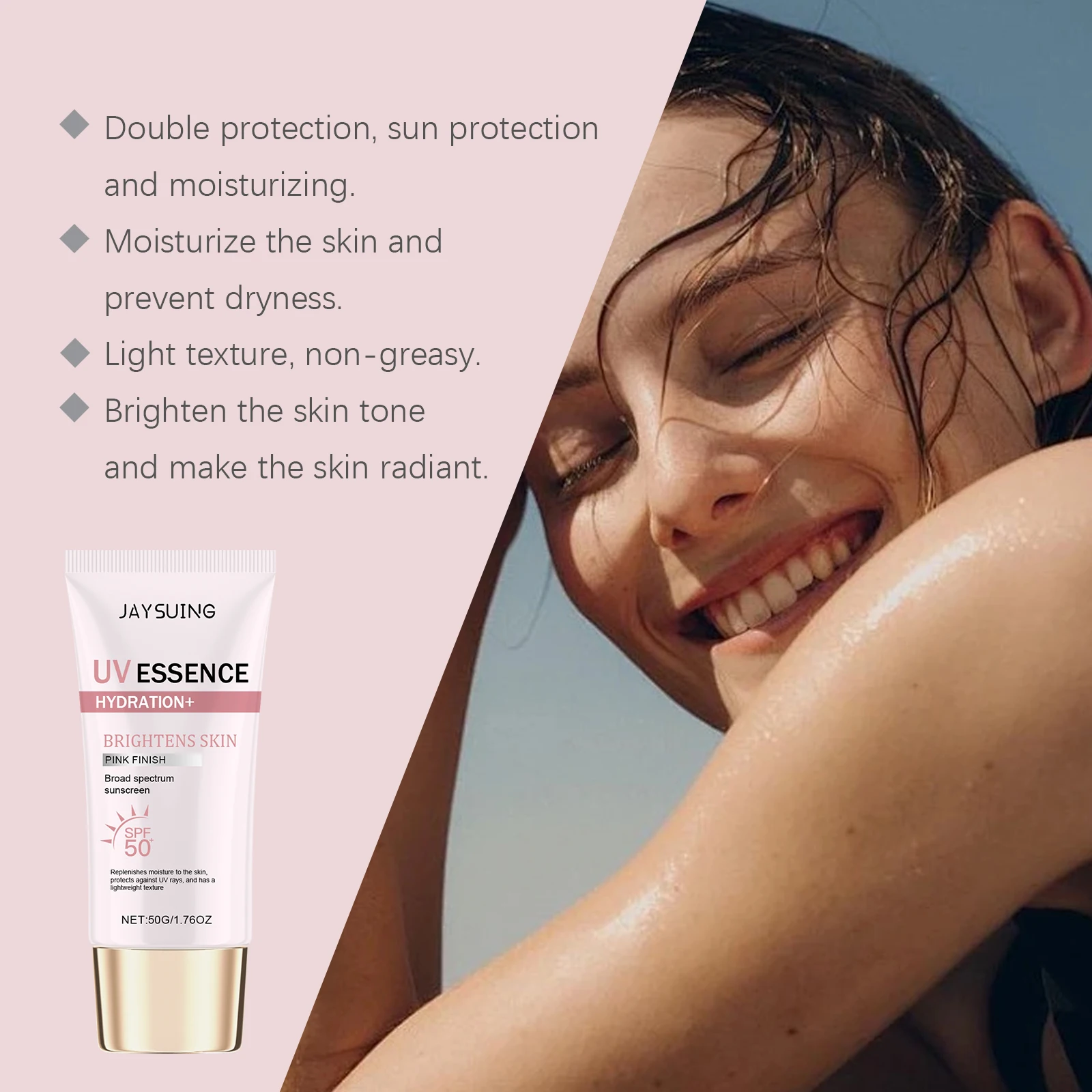 Jaysuing UV Essence Stick SPF 50+ Hydrating Oil Free Anti Sun Natural Sunblock Facial Moisturizer Soothing Skin Care Beauty thumbnail 6