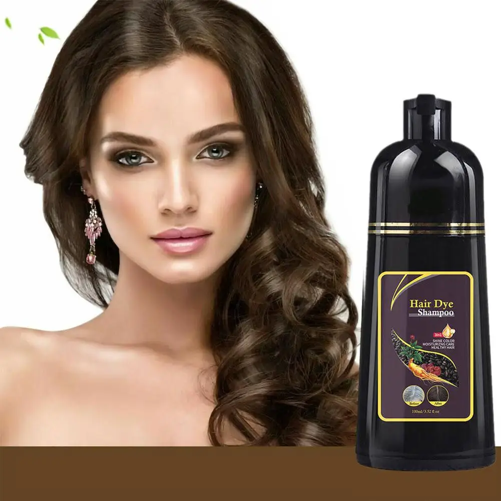 3In1 Hair Dye Shampoo Instant Hairs Gray To Black Polygonum Multiflorum Natural Hair Dye Fluffy Oil Control Nourish Hair Shampoo thumbnail 3
