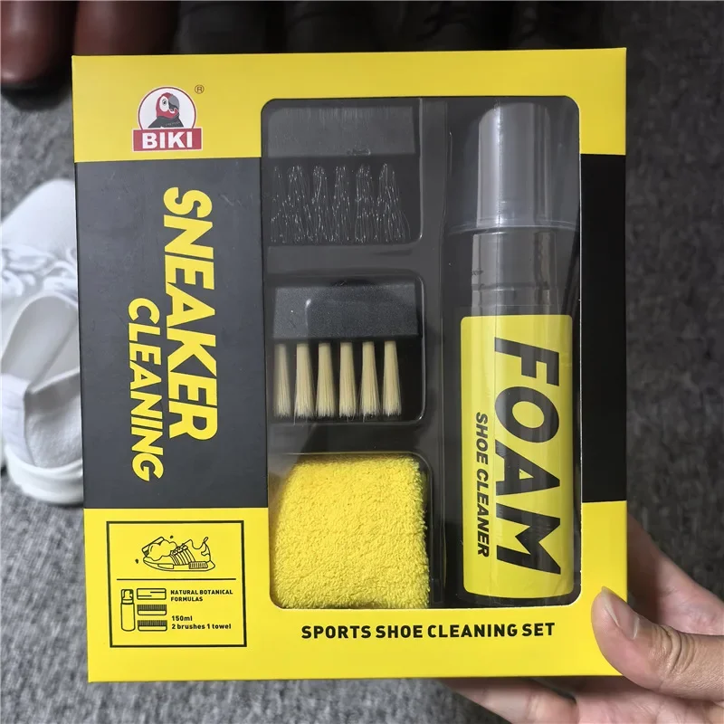 150ML Water-Free Foam Sneakers Cleaner Shoe Brush Shoe Suit Foam Dry Cleaning Shoes Cleaner Cloth Work on White Shoe Suede Boot thumbnail 5