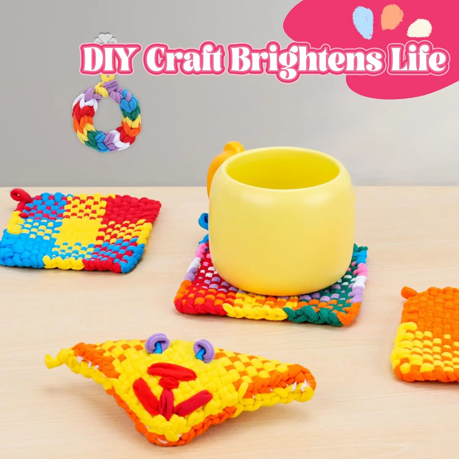Weaving Loom Kit Toys, DIY Arts and Crafts for Kids and Adults, Ideal Gifts for Girls Ages 5 6 7 8-12 13, Easy Potholder Loom Kn thumbnail 5