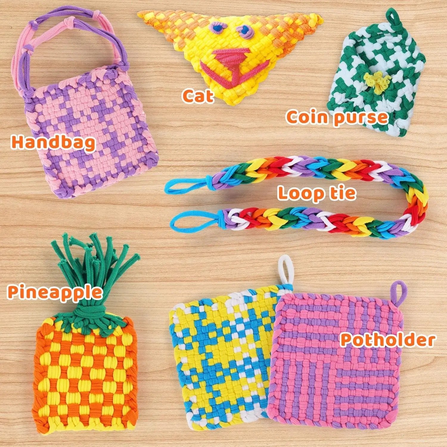 Weaving Loom Kit Toys, DIY Arts and Crafts for Kids and Adults, Ideal Gifts for Girls Ages 5 6 7 8-12 13, Easy Potholder Loom Kn thumbnail 4