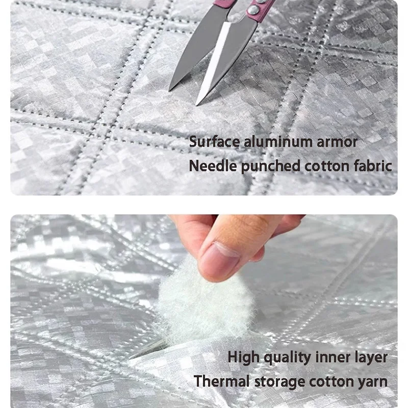Winter cotton curtains thickened, windproof, soundproof, home self-adhesive magnetic windows for warmth and cold resistance thumbnail 5