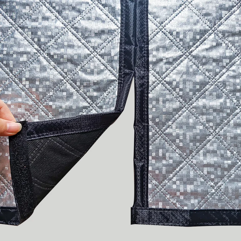 Winter cotton curtains thickened, windproof, soundproof, home self-adhesive magnetic windows for warmth and cold resistance thumbnail 4