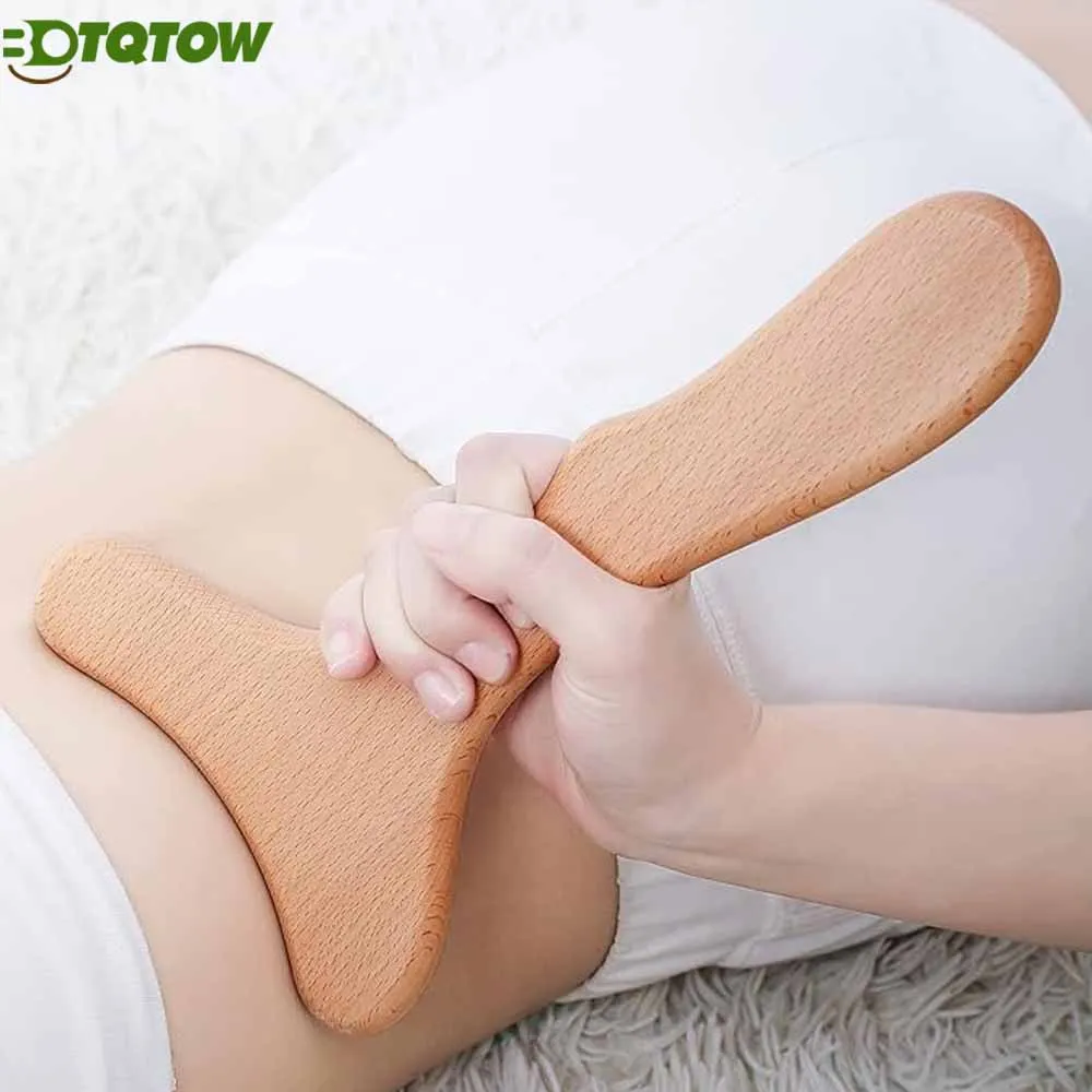 1PCS Wood Therapy Massage Tool Wooden Lymphatic Drainage Massager Body Sculpting Tools for Maderoterapy,Gua Sha,Muscle Release thumbnail 2