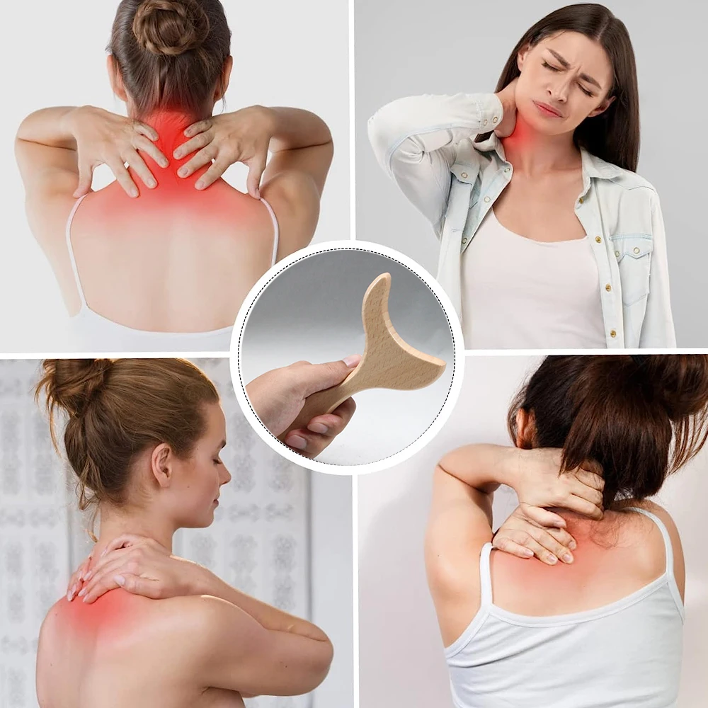 1PCS Wood Therapy Massage Tool Wooden Lymphatic Drainage Massager Body Sculpting Tools for Maderoterapy,Gua Sha,Muscle Release thumbnail 5