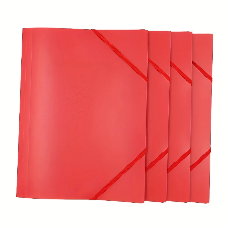 5pcs Large Capacity  A4 Project Binder,Elastic File Bag,Frosted Cover, Office School Document Folder,school Document Storage Box thumbnail 6