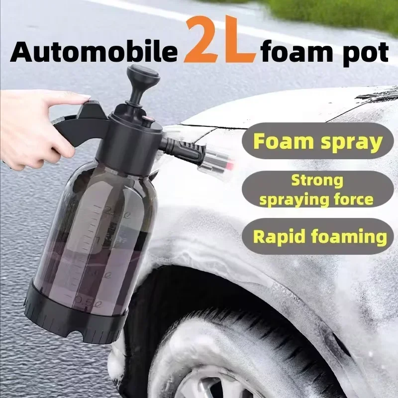 Motorcycle 2L Hand Pump Sprayer Pneumatic Washer Foam Snow Foam High Pressure Wash Spray Bottle for Car Home Cleaning Tool thumbnail 2