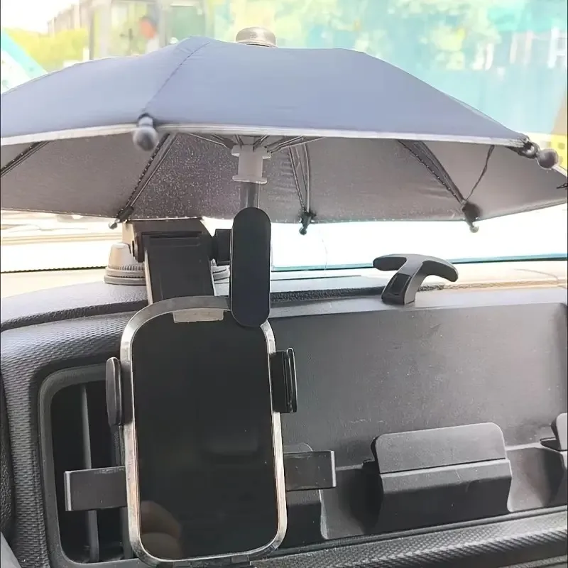 1pc, Mobile Phone Sunshade Sun Umbrella with Small Clip, Suitable for Beach, Photography and Video, Car Mobile Phone Holder thumbnail 4