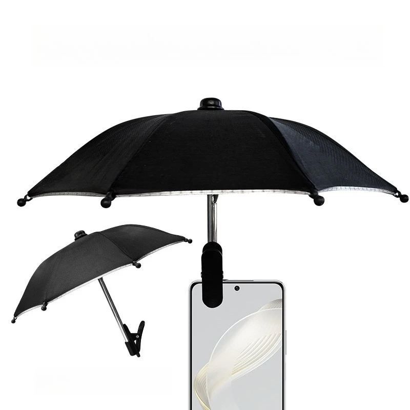 1pc, Mobile Phone Sunshade Sun Umbrella with Small Clip, Suitable for Beach, Photography and Video, Car Mobile Phone Holder thumbnail 2