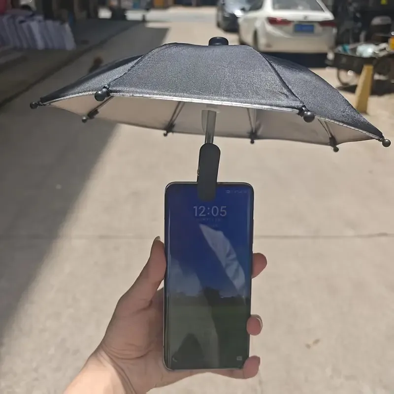 1pc, Mobile Phone Sunshade Sun Umbrella with Small Clip, Suitable for Beach, Photography and Video, Car Mobile Phone Holder thumbnail 5