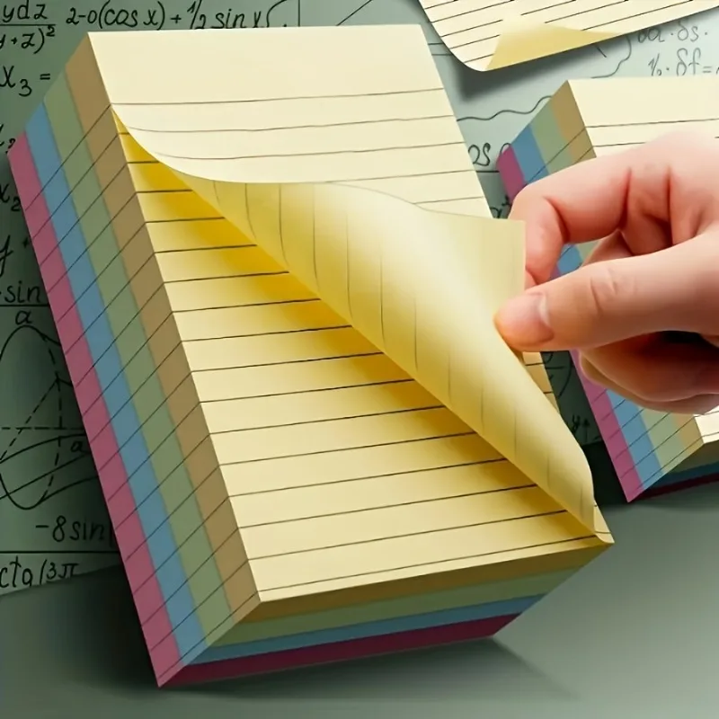 Large self-adhesive notebook - grid design, horizontal sticky note notebook, self-adhesive notebook for schools and offices thumbnail 3