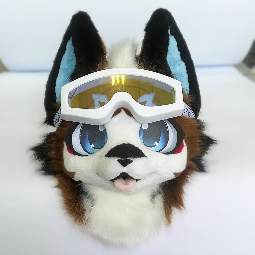 Japanese Animal Glasses Fursuit Snowboarding Glasses Costume Accessories Outwear Wear Christmas Party Animal For Furry Cosplay thumbnail 2