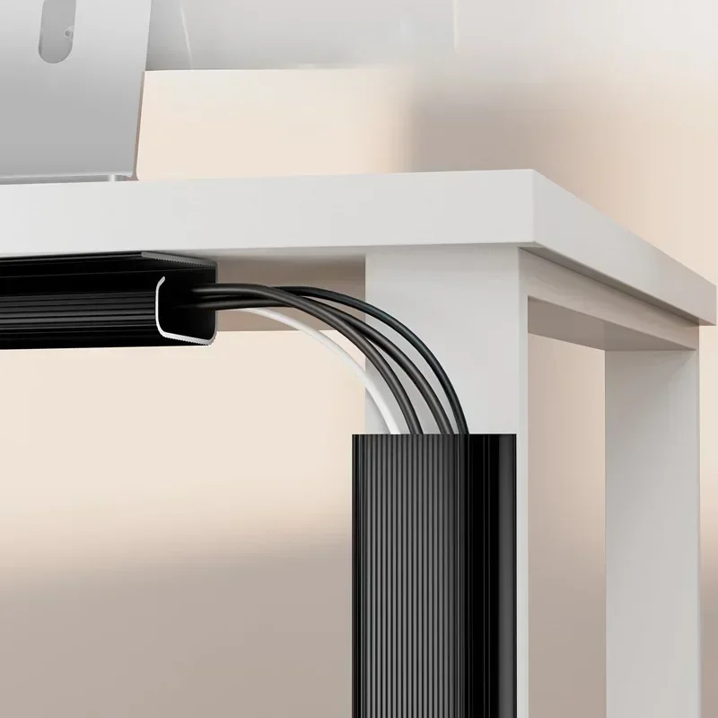 1pc Self Adhesive Under Desk Cable Management Tray Power Wire Hider Strip Cord Holder No Drilling Wire Organizer Cable Raceway thumbnail 5
